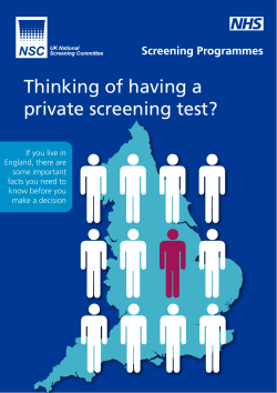 Thinking of having a private screening test?