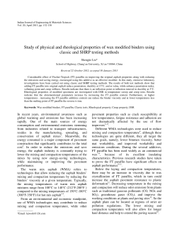 Study of physical and rheological properties of wax modified binders