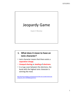 Jeopardy Game