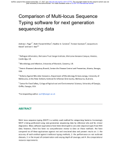 Comparison Of Multi-locus Sequence Typing Software For Next