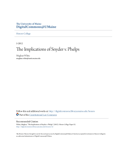 The Implications of Snyder v. Phelps