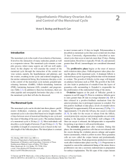 Hypothalamic-Pituitary-Ovarian Axis and Control of the Menstrual