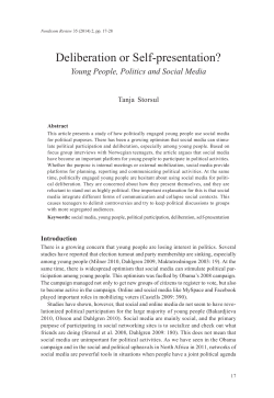 Deliberation or Self-presentation?