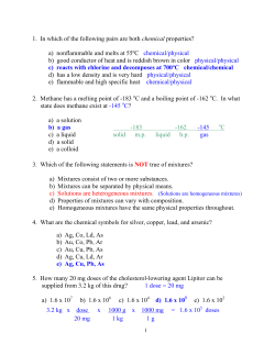 1. In which of the following pairs are both chemical