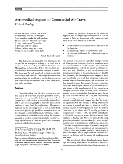 Aeromedical Aspects of Commercial Air Travel