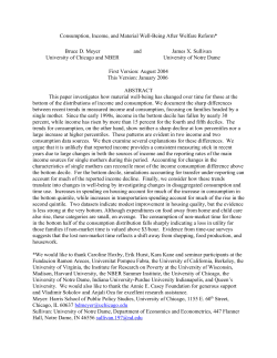 Consumption, Income, and Material Well