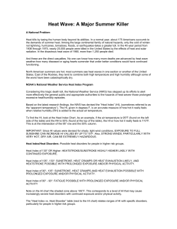 Heat Wave: A Major Summer Killer