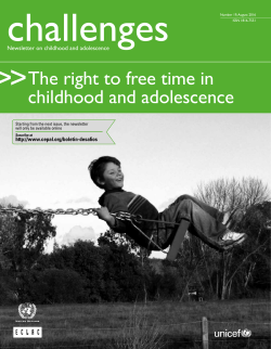 The right to free time in childhood and adolescence