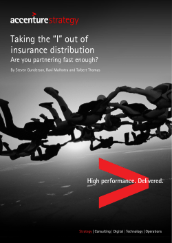 Taking the &ldquo;I&rdquo; out of insurance distribution