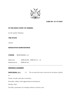 the state versus bonafatius konstantinus.sentence