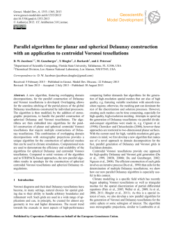 Parallel algorithms for planar and spherical Delaunay construction