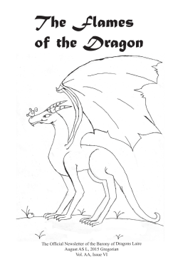 August 2015 - The Barony of Dragon`s Laire