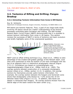 3.3. Tectonics of Rifting and Drifting: Pangea Breakup
