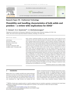Flowability and handling characteristics of bulk solids and powders