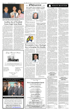 Obituaries - The Westfield Leader
