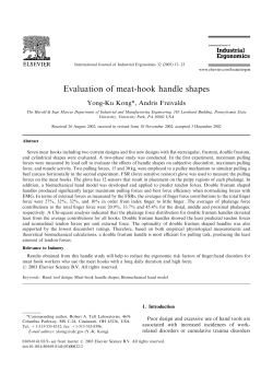 Evaluation of meat-hook handle shapes