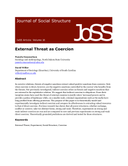 External Threat as Coercion
