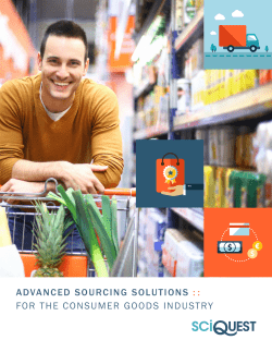 ADVANCED SOURCING SOLUTIONS : : FOR THE CONSUMER