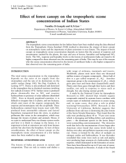 Effect of forest canopy on the tropospheric ozone concentration of