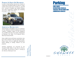 Parking Brochure - City of Shawnee