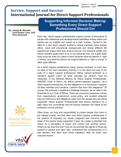 Supporting informed decision making: something every direct