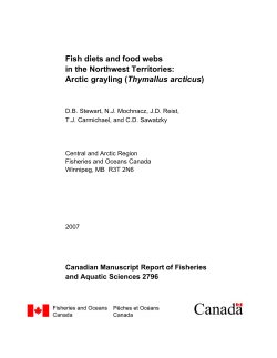 Fish diets and food webs in the Northwest Territories: Arctic grayling