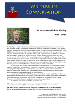 An Interview with Paul Binding Nick Turner