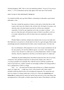 How to solve the mind-body problem