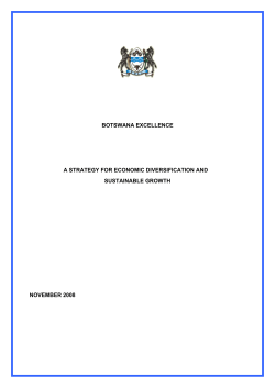 Botswana Excellence - A Strategy for Economic