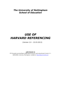 use of harvard referencing