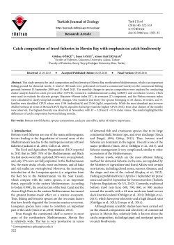 Catch composition of trawl fisheries in Mersin Bay with emphasis on