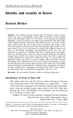 Identity and Security in Korea - United Nations Information Centres