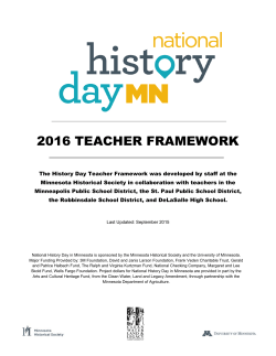 2016 TEACHER FRAMEWORK