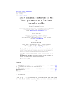 Exact confidence intervals for the Hurst parameter of