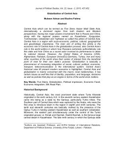Globalization of Central Asia