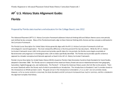 AP US History State Alignment Guide: Florida