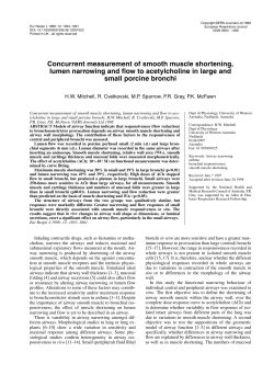 Concurrent measurement of smooth muscle shortening, lumen