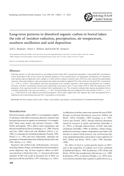 Long-term patterns in dissolved organic carbon in boreal lakes: the