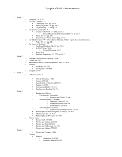 Synopsis of Ovid`s Metamorphoses