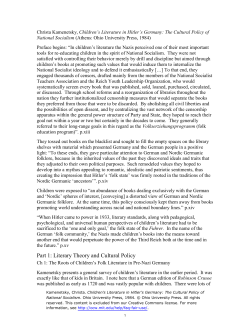 Christa Kamenetsky, Children`s Literature in Hitler`s Germany
