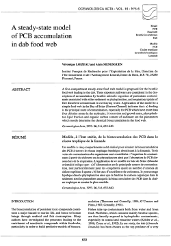 A steady-state model of PCB accumulation in dab food web