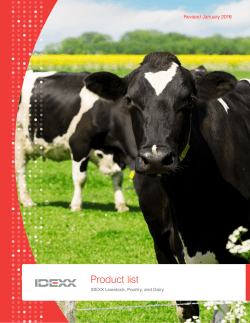 Livestock, Poultry, and Dairy Product List