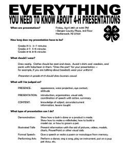 Everything you need to know about Public Presentations