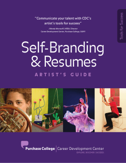 Self-Branding and Resumes: Artist`s Guide