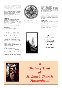 1.21 Mbyte PDF - St Luke`s Church Maidenhead