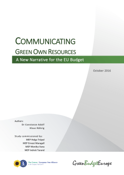Communicating Green Own Resources