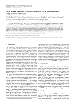 Local Atomic Structure Analysis of Zr-Ni and Zr