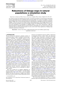 Robustness of linkage maps in natural populations