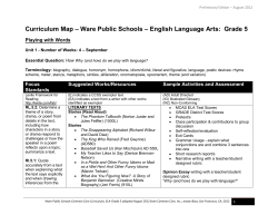 5&ndash;7 ELA Curriculum - Ware Public Schools