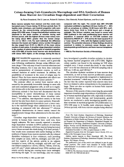Colony-forming Unit-Granulocyte-Macrophage and DNA Synthesis